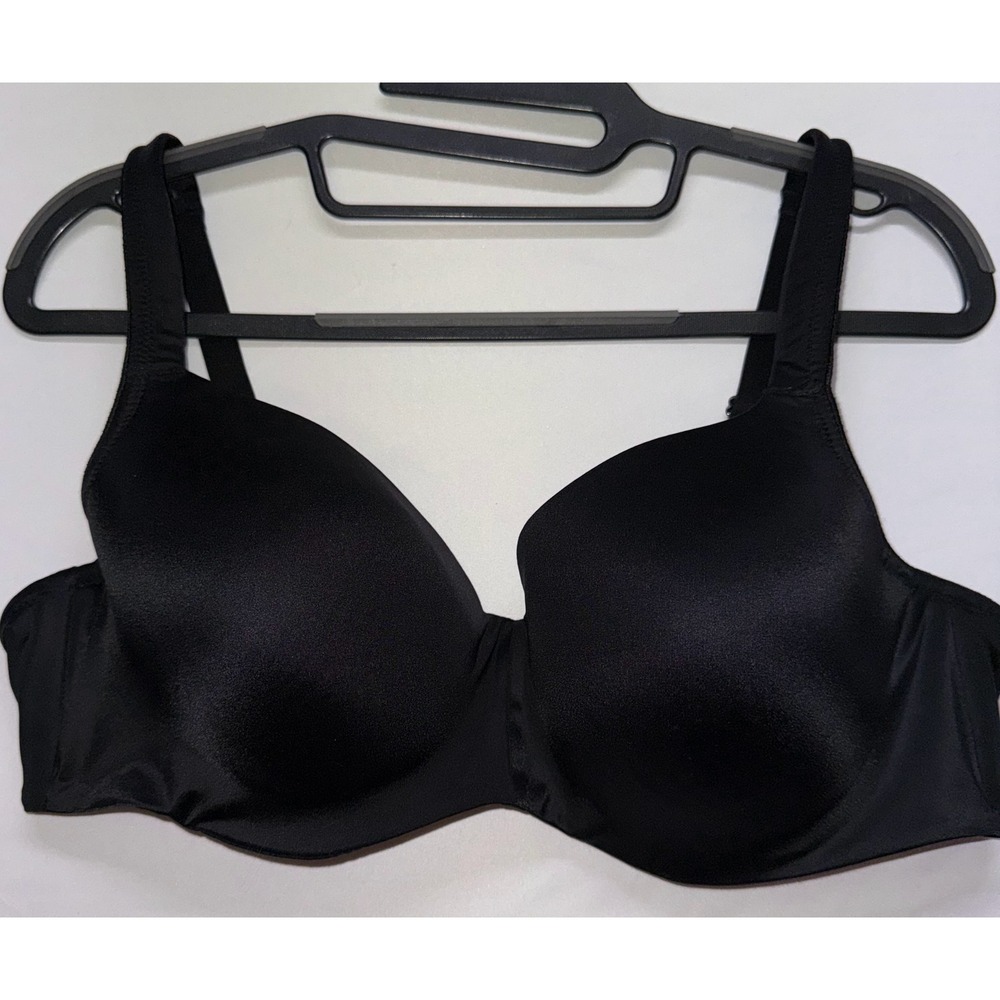 Soma Stunning Support Smooth Balconette Bra Women 36D Black Underwire Lingerie